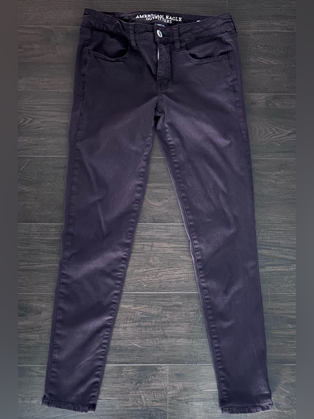 American Eagle Outfitters Purple Skinny Jeans Super Stretch High Rise Jeans
